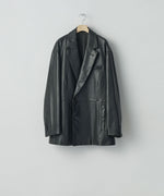 画像をギャラリービューアに読み込む, ssstein(シュタイン)の24AWコレクション LEATHER DOUBLE BRESTED JACKET - BLACK 公式通販サイトsession福岡セレクトショップ
