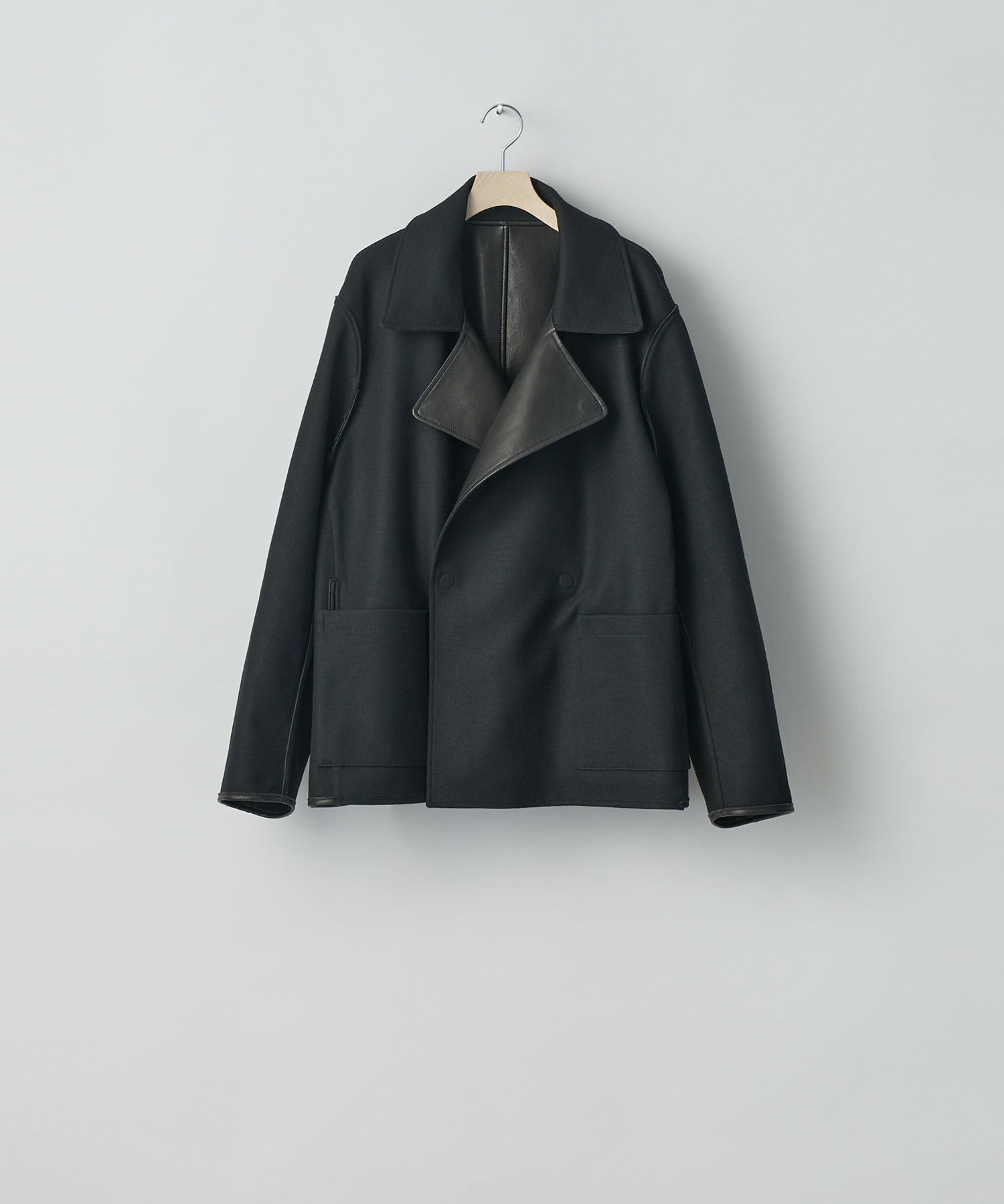 ssstein(シュタイン)の24AWコレクション BONDED LEATHER SHORT JACKET - BLACK × BLACK 公式通販サイトsession福岡セレクトショップ