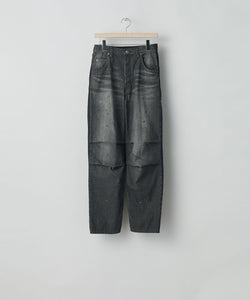 ssstein(シュタイン)の24AWコレクション NYLON COMBINATION SPLASHED DENIM JEANS - BLACK 公式通販サイトsession福岡セレクトショップ