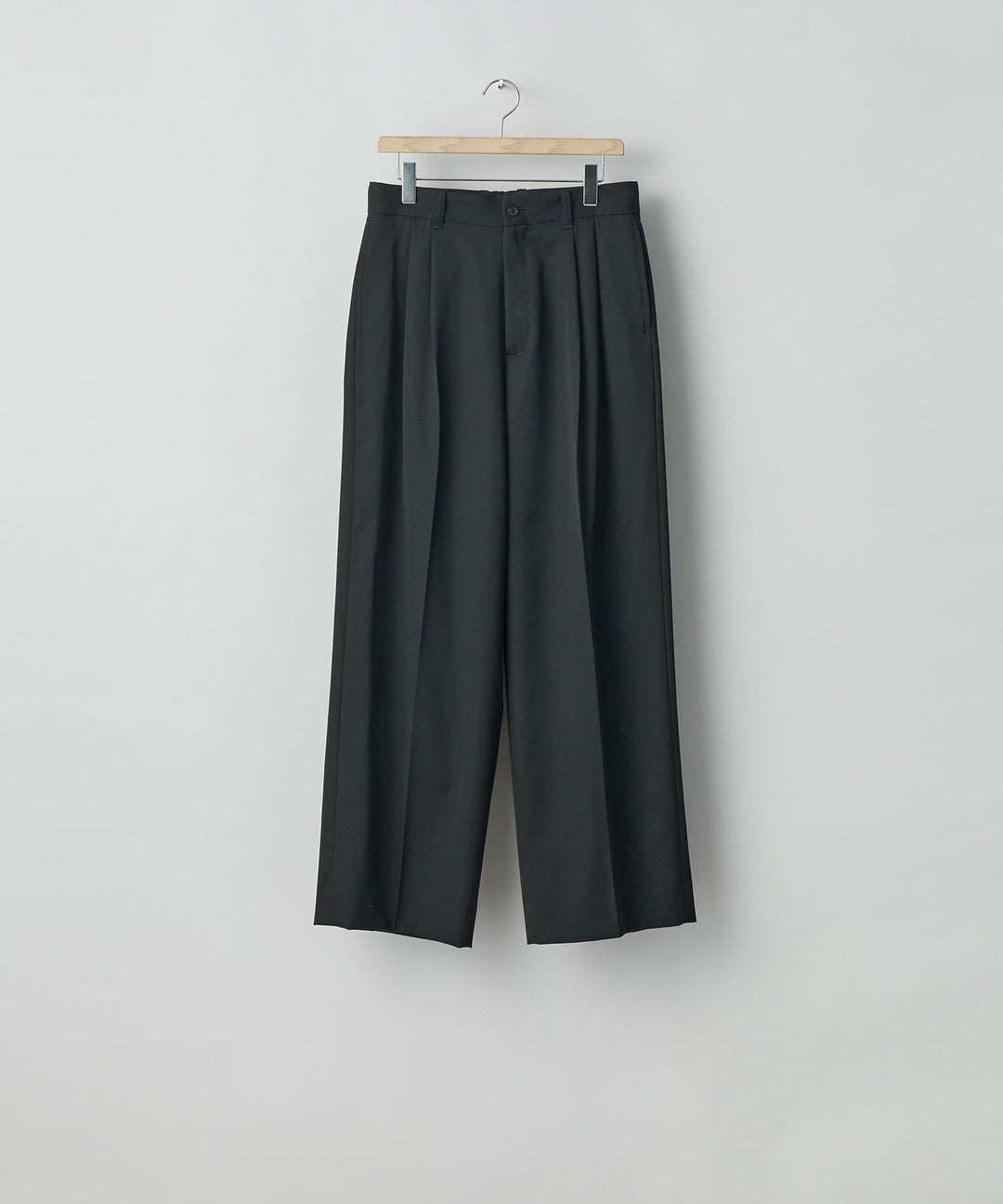 ssstein(シュタイン)の24AWコレクション LONG WIDE TROUSERS (2/90 WOOL GABARDINE) - BLACK 公式通販サイトsession福岡セレクトショップ