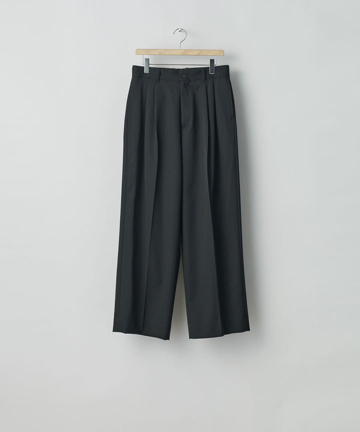 ssstein(シュタイン)の24AWコレクション LONG WIDE TROUSERS (2/90 WOOL GABARDINE) - BLACK 公式通販サイトsession福岡セレクトショップ