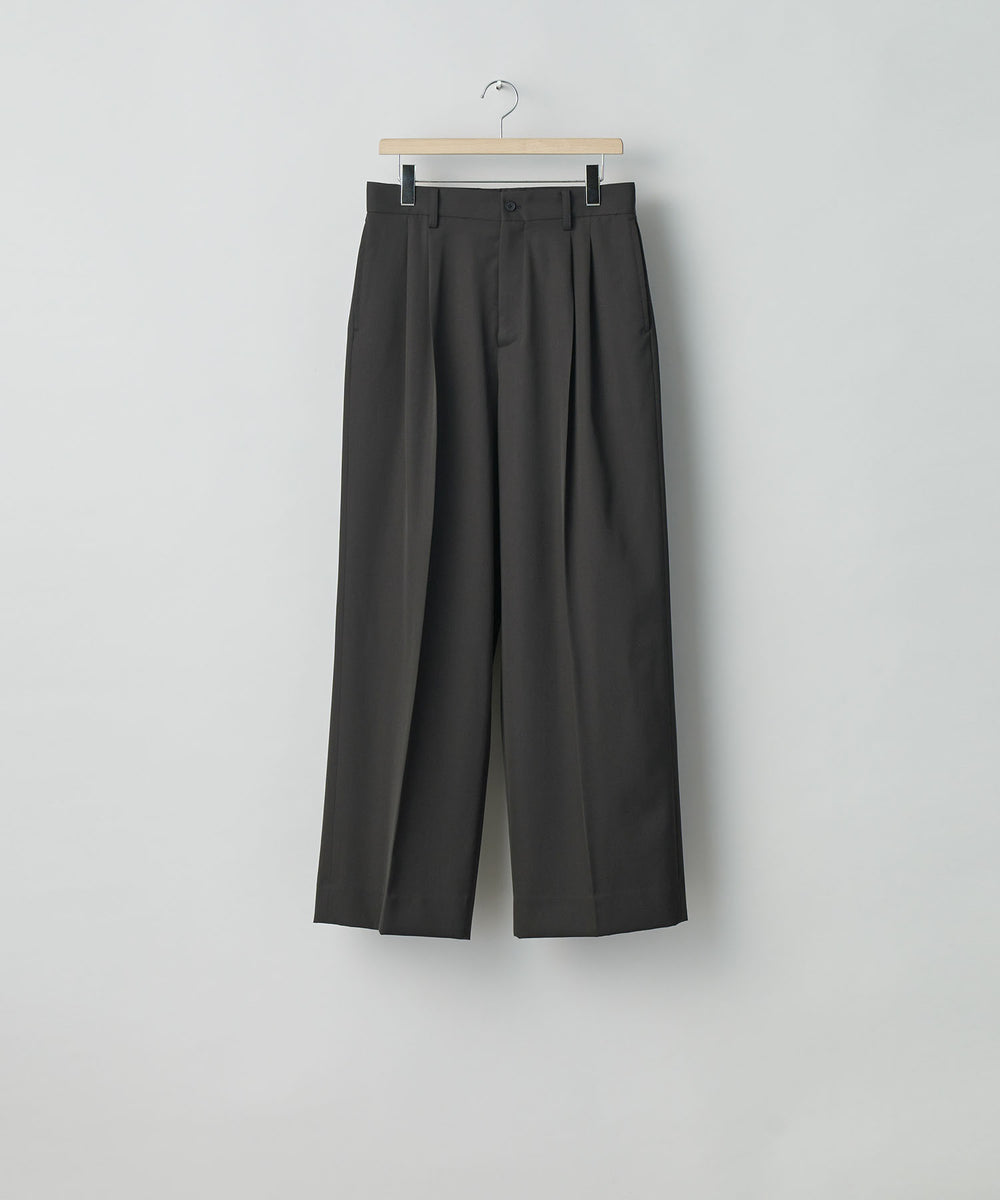 ssstein(シュタイン)の24AWコレクション LONG WIDE TROUSERS (2/90 WOOL GABARDINE) - DARK CHARCOAL 公式通販サイトsession福岡セレクトショップ