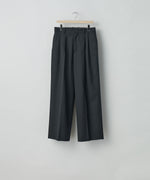 画像をギャラリービューアに読み込む, ssstein(シュタイン)の24AWコレクション LONG WIDE TROUSERS (2/72 WOOL GABARDINE) - BLACK 公式通販サイトsession福岡セレクトショップ
