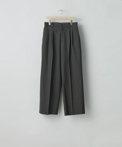 ssstein(シュタイン)の24AWコレクション LONG WIDE TROUSERS (2/72 WOOL GABARDINE) - GREY KHAKI 公式通販サイトsession福岡セレクトショップ