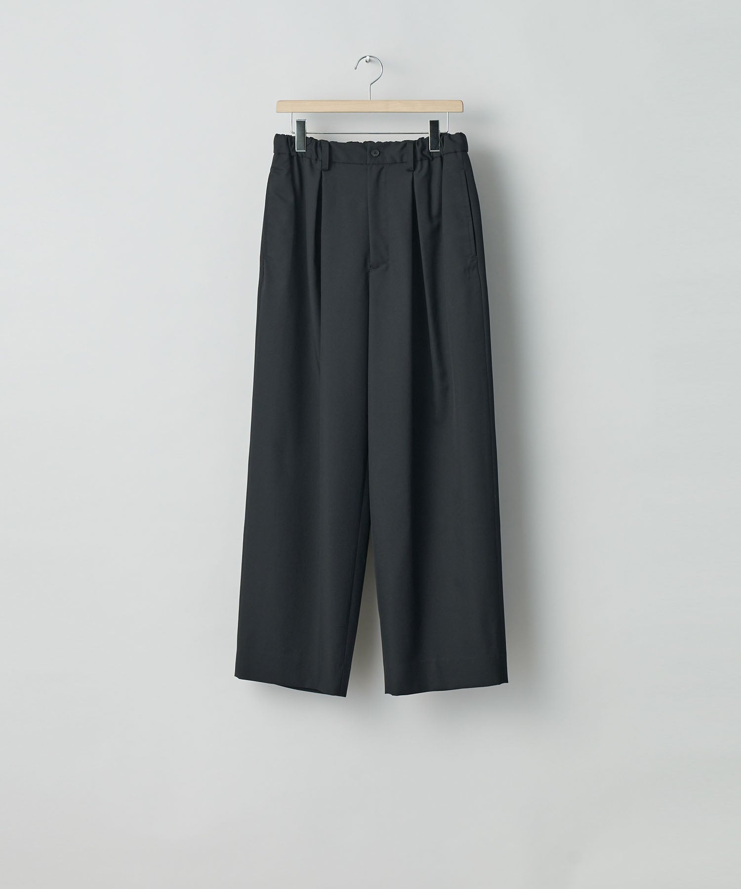 ssstein(シュタイン)の24AWコレクション EASY WIDE TROUSERS (2/72 WOOL GABARDINE) - BLACK 公式通販サイトsession福岡セレクトショップ