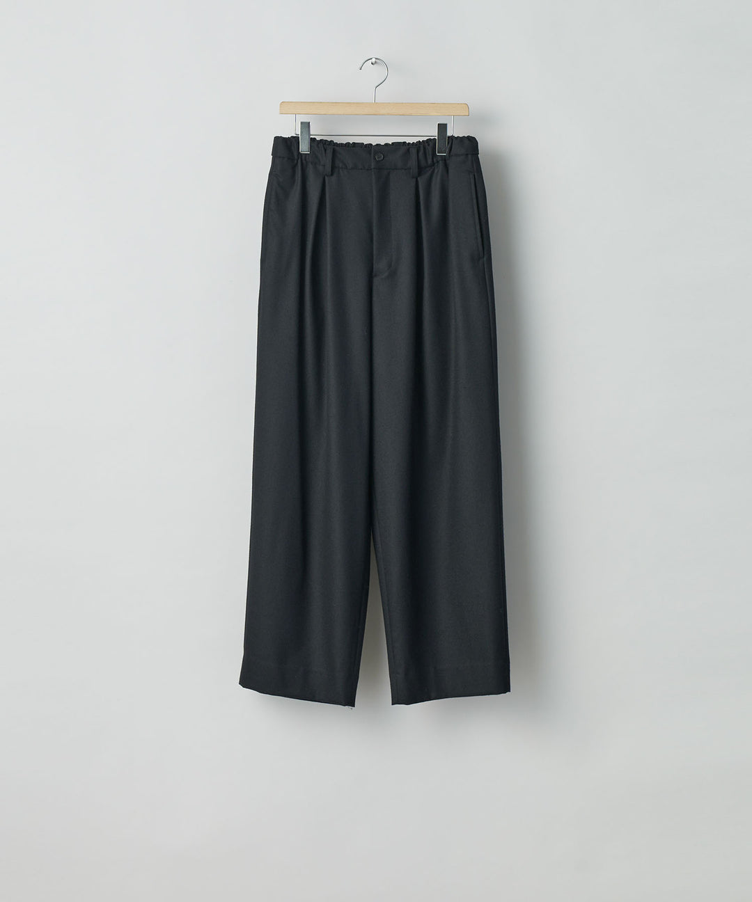 ssstein(シュタイン)の24AWコレクション EASY WIDE TROUSERS (2/72梳毛フラノ) - BLACK 公式通販サイトsession福岡セレクトショップ