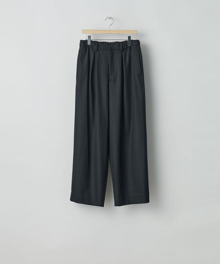 ssstein(シュタイン)の24AWコレクション EASY WIDE TROUSERS (2/72梳毛フラノ) - BLACK 公式通販サイトsession福岡セレクトショップ