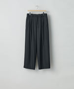 画像をギャラリービューアに読み込む, ssstein(シュタイン)の24AWコレクション EASY WIDE TROUSERS (2/72梳毛フラノ) - BLACK 公式通販サイトsession福岡セレクトショップ
