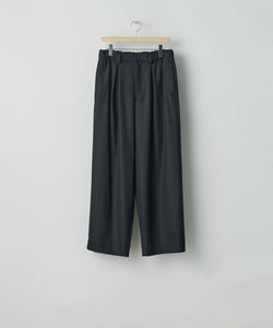 ssstein(シュタイン)の24AWコレクション EASY WIDE TROUSERS (2/72梳毛フラノ) - BLACK 公式通販サイトsession福岡セレクトショップ