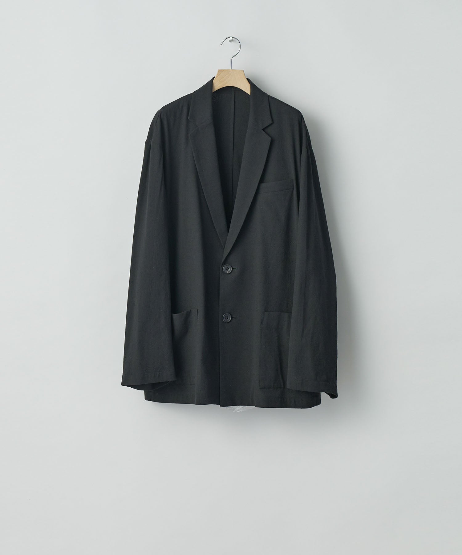 ssstein(シュタイン)の24AWコレクション SILK NEP CLOTH SINGLE BREASTED JACKET - BLACK 公式通販サイトsession福岡セレクトショップ