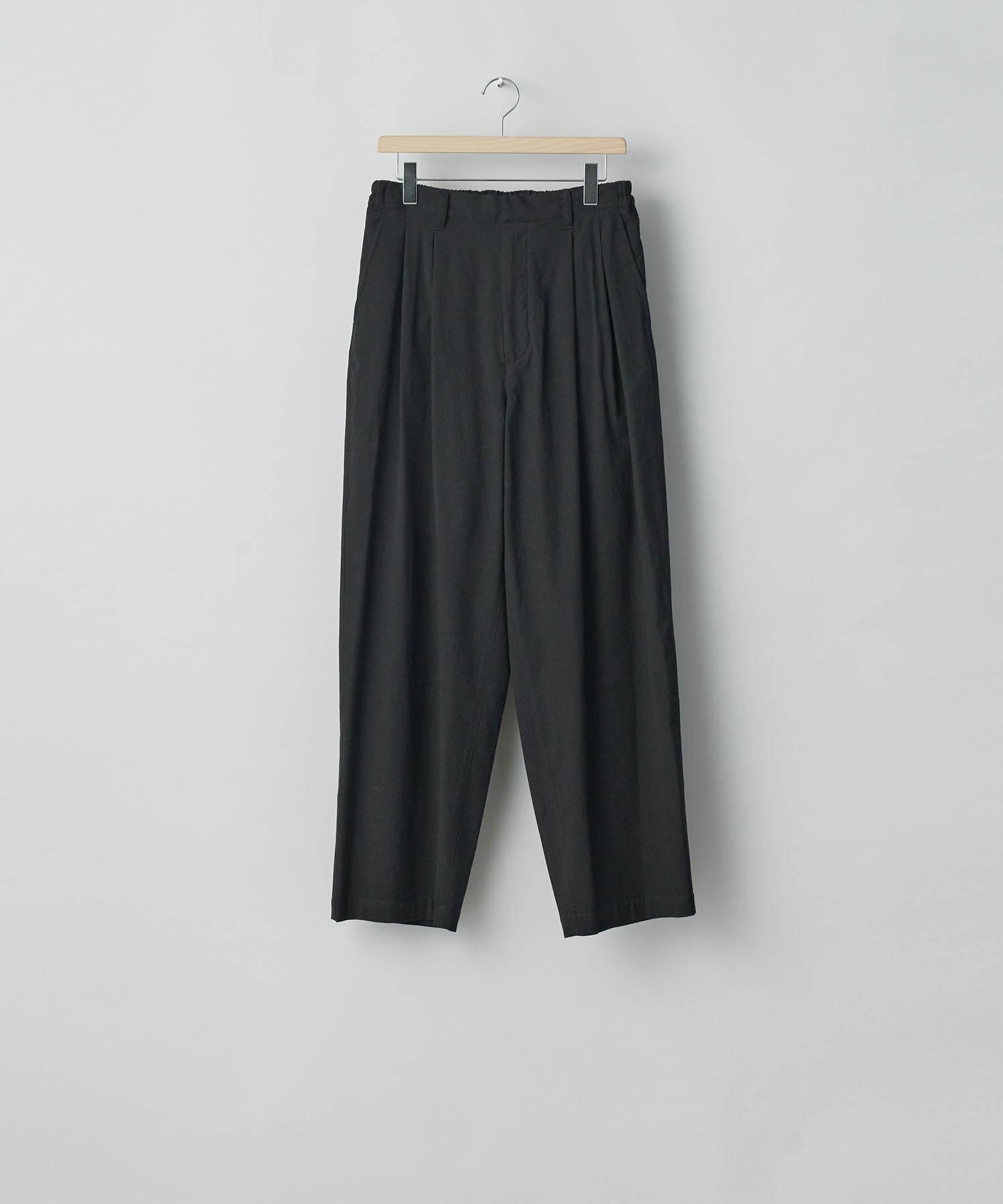 ssstein(シュタイン)の24AWコレクション SILK NEP CLOTH EASY WIDE TROUSERS - BLACK 公式通販サイトsession福岡セレクトショップ