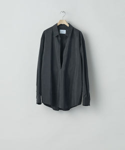 ssstein(シュタイン)の24AWコレクション SILK NYLON SKIPPER SHIRT - BLACK 公式通販サイトsession福岡セレクトショップ