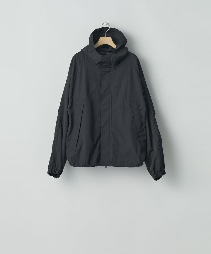 ssstein(シュタイン)の24AWコレクション NYLON TWILL HOODED ZIP UP JACKET - BLACK 公式通販サイトsession福岡セレクトショップ