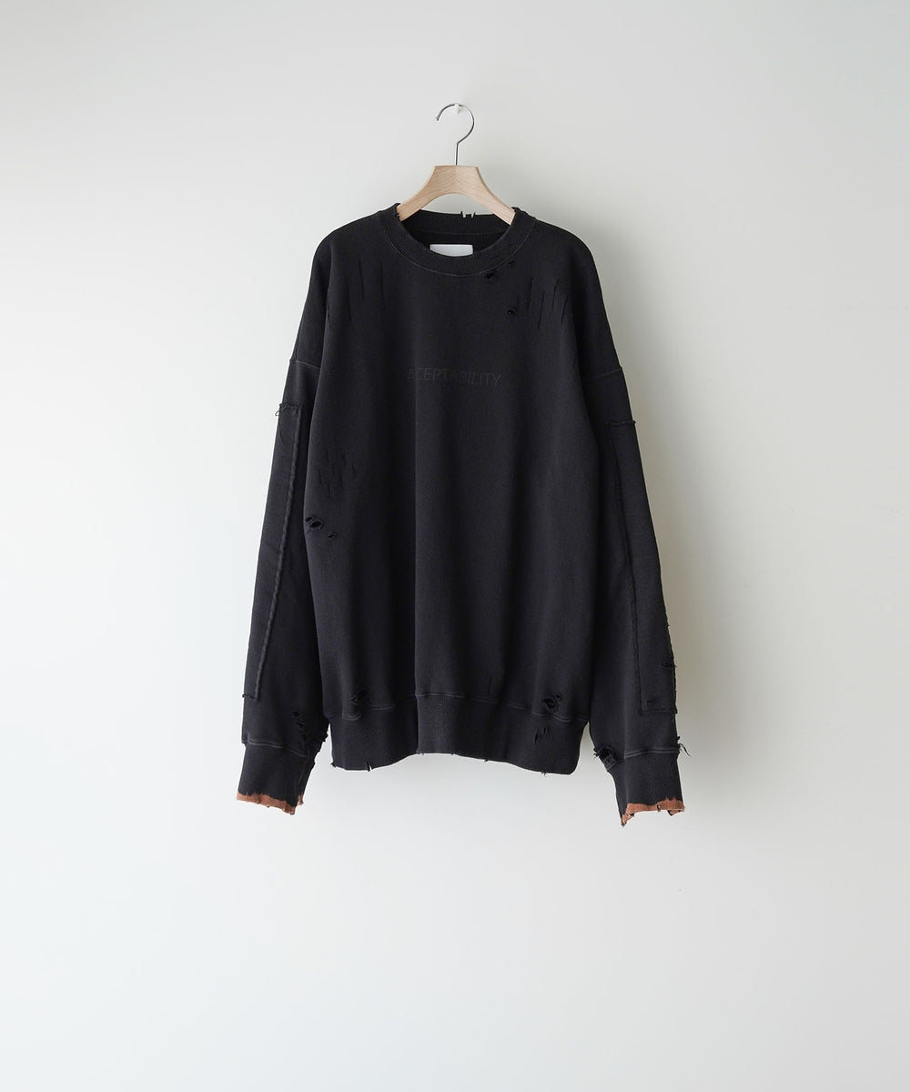 ssstein(シュタイン)の24AWコレクション OVERSIZED REBUILD SWEAT LS - BLACK 公式通販サイトsession福岡セレクトショップ