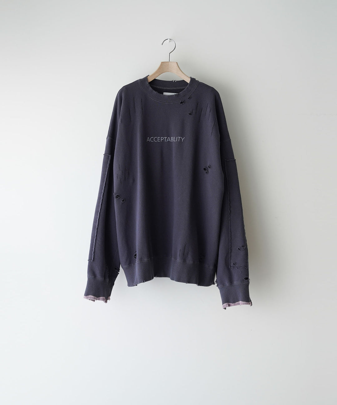 ssstein(シュタイン)の24AWコレクション OVERSIZED REBUILD SWEAT LS - BLUE GREY 公式通販サイトsession福岡セレクトショップ