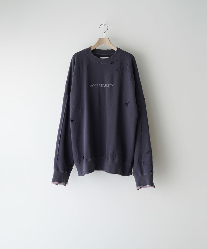 ssstein(シュタイン)の24AWコレクション OVERSIZED REBUILD SWEAT LS - BLUE GREY 公式通販サイトsession福岡セレクトショップ