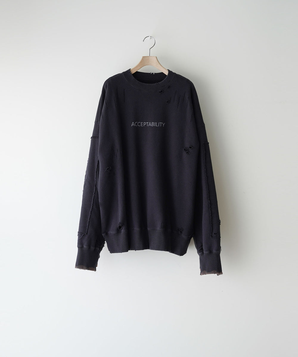 ssstein(シュタイン)の24AWコレクション OVERSIZED REBUILD SWEAT LS - DARK NAVY 公式通販サイトsession福岡セレクトショップ