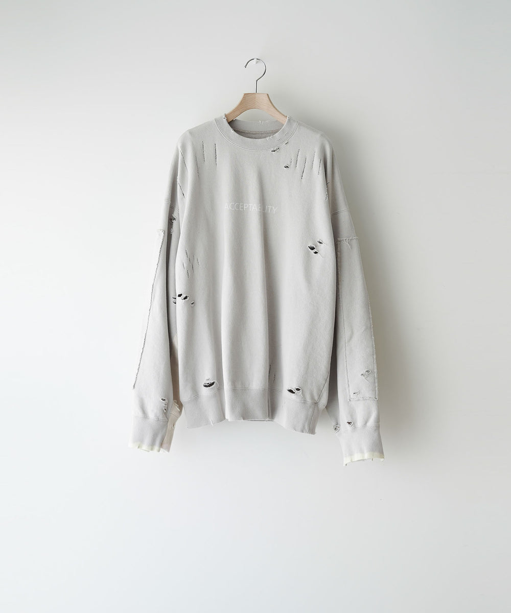 ssstein(シュタイン)の24AWコレクション OVERSIZED REBUILD SWEAT LS - GREIGE 公式通販サイトsession福岡セレクトショップ