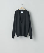 画像をギャラリービューアに読み込む, ssstein(シュタイン)の24AWコレクション EXTRA FINE WOOL KNIT DEEP V NECK LS - BLACK 公式通販サイトsession福岡セレクトショップ
