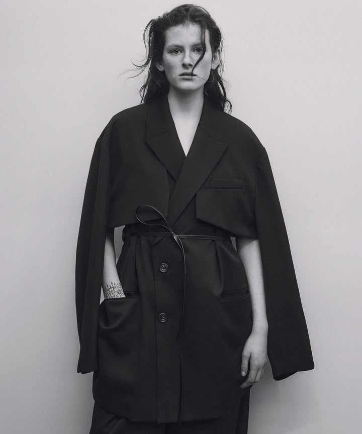 ssstein(シュタイン)の24AWコレクション OVERSIZED LAPELED COMBINATION JACKET - BLACK 公式通販サイトsession福岡セレクトショップ