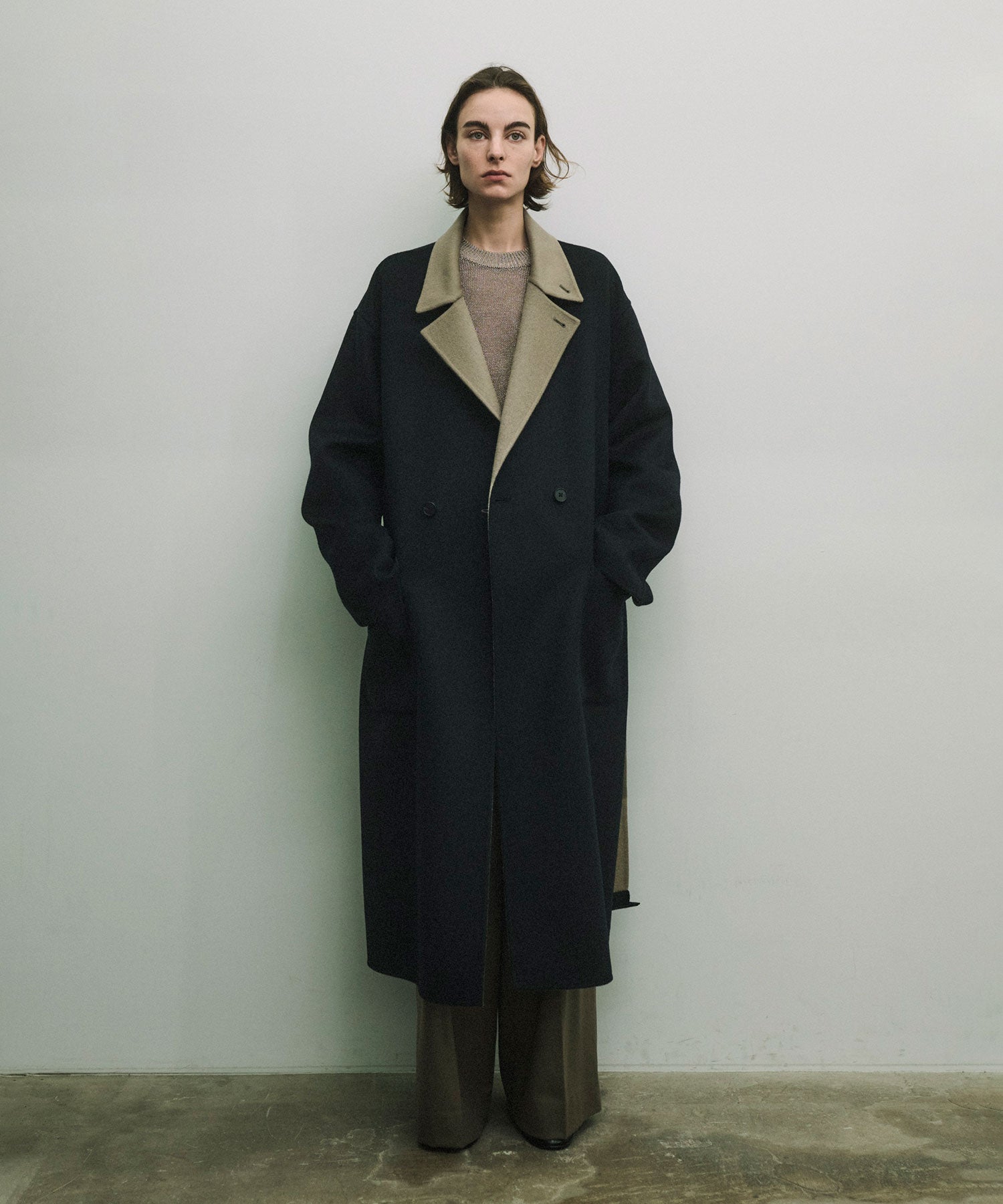 ssstein(シュタイン)の24AWコレクション OVERSIZED REVERSIBLE COAT - NAVY × GREY KHAKI 公式通販サイトsession福岡セレクトショップ