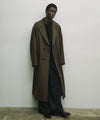 【ssstein】OVERSIZED MAXI-LENGTH PEAKED LAPEL COAT - GLEN CHECK
