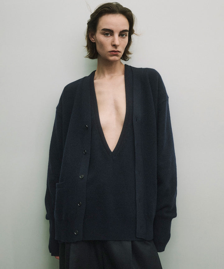 ssstein(シュタイン)の24AWコレクション EXTRA FINE WOOL KNIT CARDIGAN - DARK NAVY 公式通販サイトsession福岡セレクトショップ