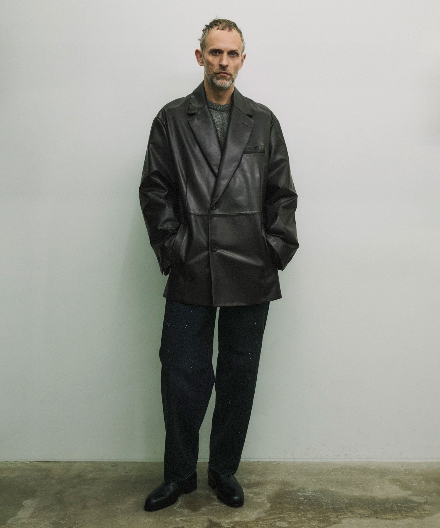 ssstein(シュタイン)の24AWコレクション LEATHER DOUBLE BRESTED JACKET - BLACK 公式通販サイトsession福岡セレクトショップ