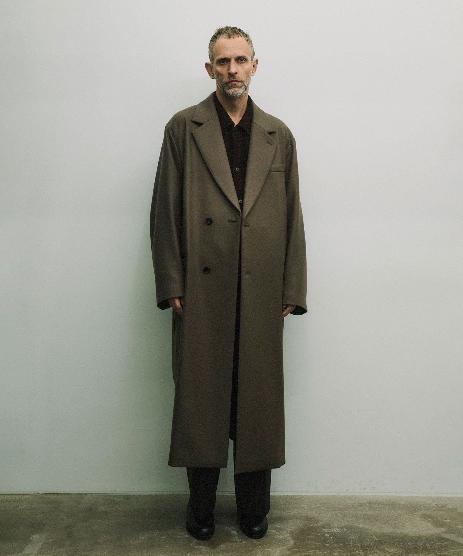 ssstein(シュタイン)の24AWコレクション OVERSIZED MAXI-LENGTH DOUBLE BREASTED COAT - DARK GREIGE 公式通販サイトsession福岡セレクトショップ