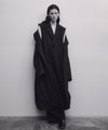 【ssstein】OVERSIZED DOCKING DOUBLE BREASTED COAT - BLACK