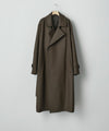 【ssstein】OVERSIZED DOUBLE BREASTED COAT - GREY BROWN