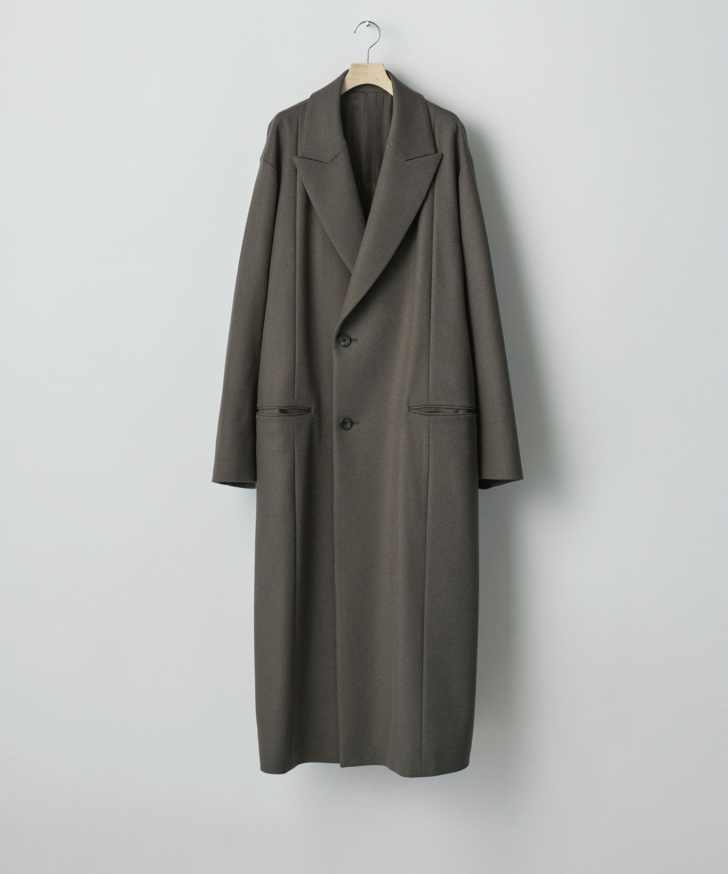 ssstein(シュタイン)のOVERSIZED MAXI-LENGTH PEAK LAPEL COAT - GREY KHAKIの公式通販サイトsession福岡セレクトショップ