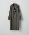 【ssstein】OVERSIZED PEAK LAPEL COAT - GREY KHAKI