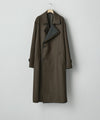 【ssstein】DOUBLE LAPELED DOUBLE BREASTED COAT - GREY BROWN