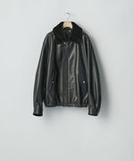 画像をギャラリービューアに読み込む, ssstein(シュタイン)のMOUTON COLLAR SHEEP LEATHER ZIP JACKET - BLACKの公式通販サイトsession福岡セレクトショップ
