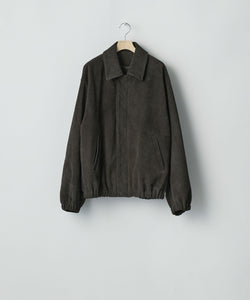 ssstein / シュタイン】COW SUEDE ZIP SHORT JACKET - DARK BROWN
