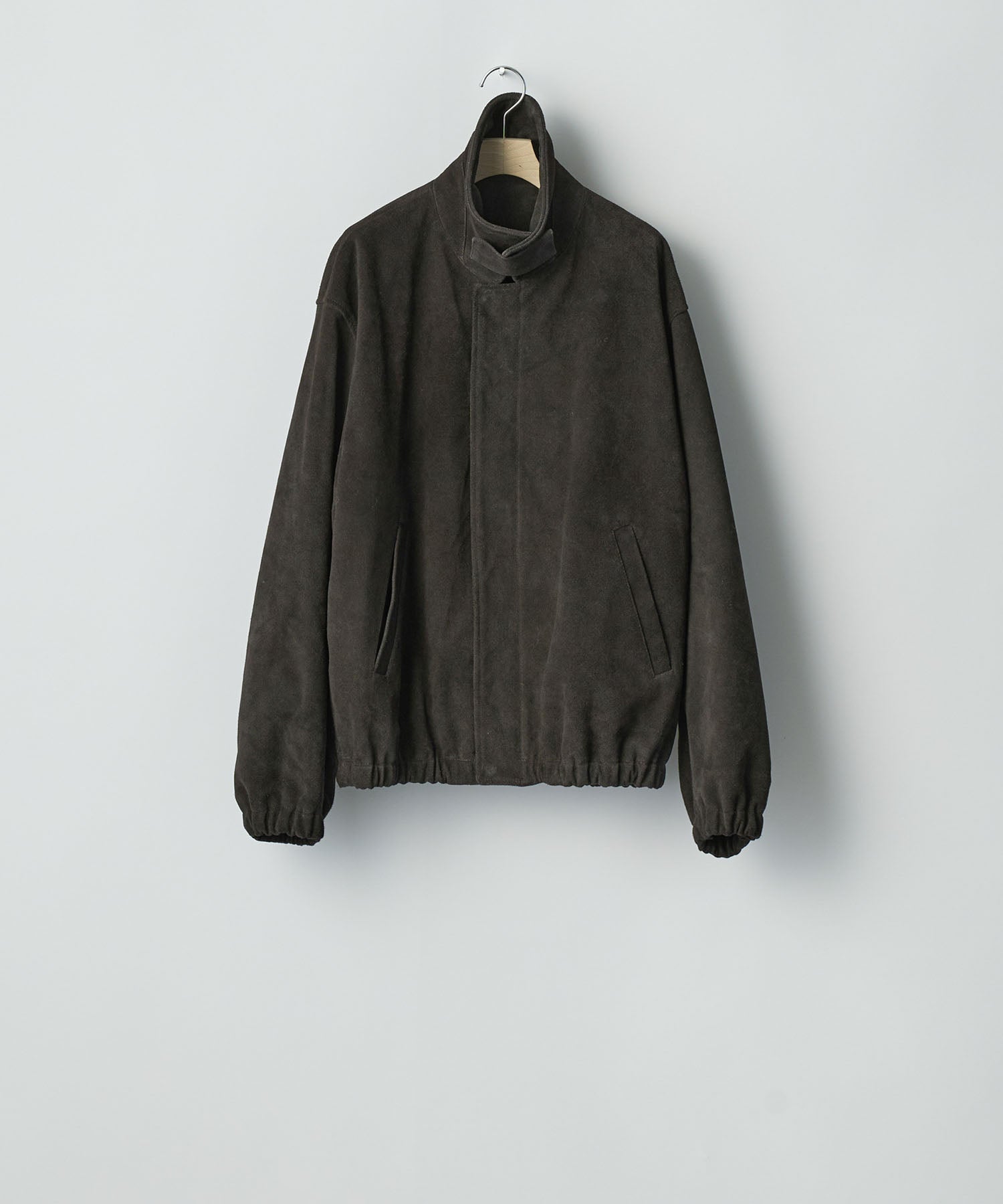 ssstein / シュタイン】COW SUEDE ZIP SHORT JACKET - DARK BROWN