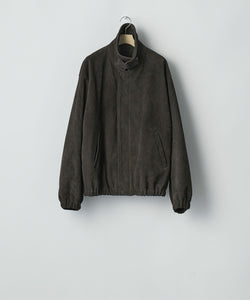 ssstein / シュタイン】COW SUEDE ZIP SHORT JACKET - DARK BROWN