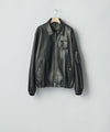 【ssstein】SHEEP LEATHER FLIGHT JACKET - BLACK