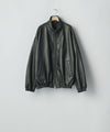 【ssstein】SHEEP LEATHER STAND COLLAR JACKET - BLACK