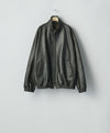 【ssstein】SHEEP LEATHER STAND COLLAR JACKET - DARK BROWN