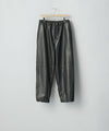【ssstein】SHEEP LEATHER EASY TROUSERS - BLACK