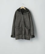 画像をギャラリービューアに読み込む, ssstein(シュタイン)のCUT-OFF MOUTON JACKET - GREY KHAKIの公式通販サイトsession福岡セレクトショップ
