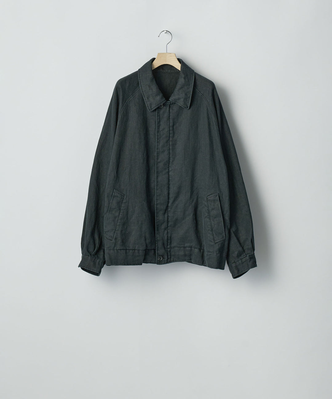 ssstein(シュタイン)のHEAVY LINEN HERRINGBONE ZIP JACKET - BLACKの公式通販サイトsession福岡セレクトショップ