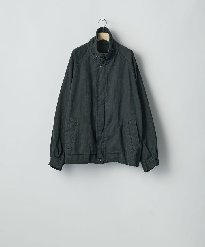 ssstein(シュタイン)のHEAVY LINEN HERRINGBONE ZIP JACKET - BLACKの公式通販サイトsession福岡セレクトショップ