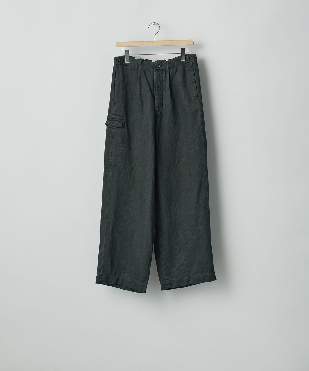 ssstein(シュタイン)のHEAVY LINEN HERRINGBONE WIDE EASY TROUSERS - BLACKの公式通販サイトsession福岡セレクトショップ