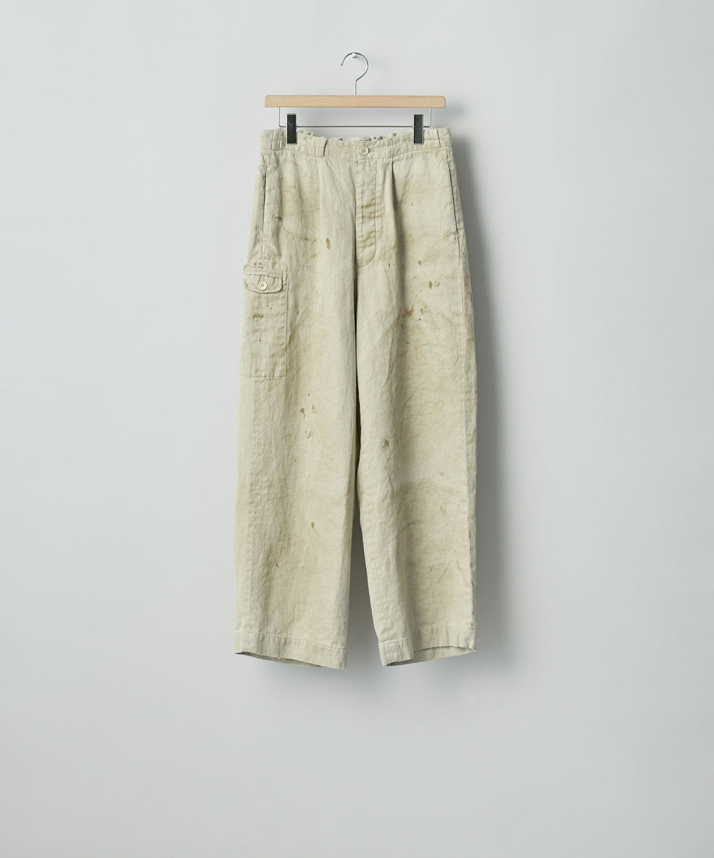 ssstein(シュタイン)のHEAVY LINEN HERRINGBONE WIDE EASY TROUSERS - NATURALの公式通販サイトsession福岡セレクトショップ