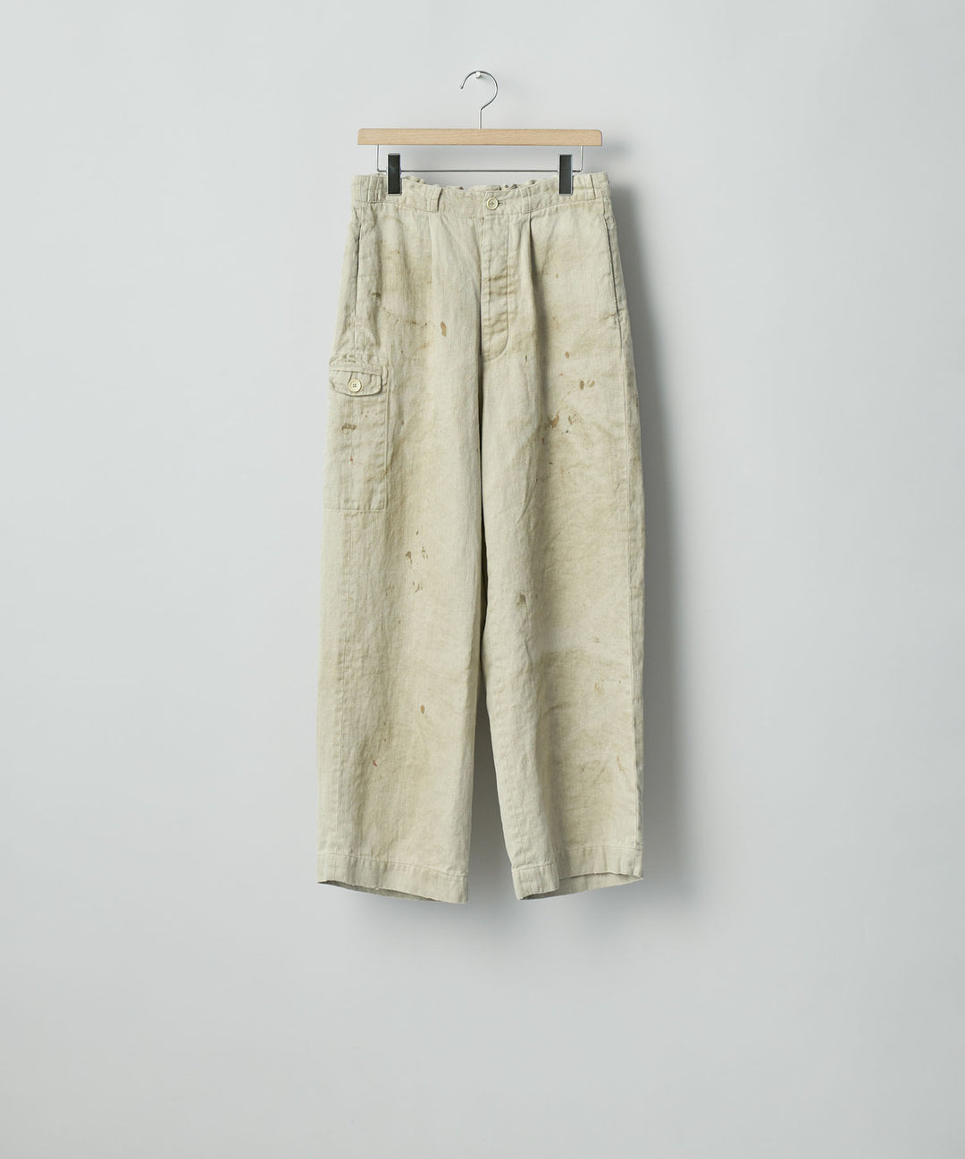 ssstein(シュタイン)のHEAVY LINEN HERRINGBONE WIDE EASY TROUSERS - NATURALの公式通販サイトsession福岡セレクトショップ
