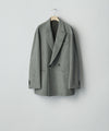 【ssstein】W/CA BEAVER BACK SLASH PEAK LAPEL JACKET - GREY