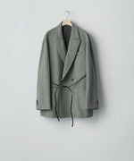 画像をギャラリービューアに読み込む, ssstein(シュタイン)のW/CA BEAVER BACK SLASH PEAK LAPEL JACKET - GREYの公式通販サイトsession福岡セレクトショップ
